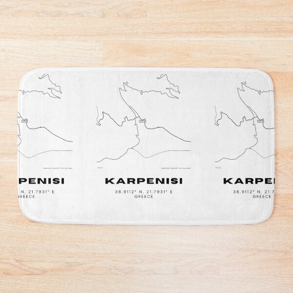Item preview, Minimalist Black & White Karpenisi, Greece City Map designed and sold by RM-Journey.