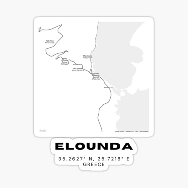 Item preview, Minimalist Black & White Elounda, Greece City Map designed and sold by RM-Journey.