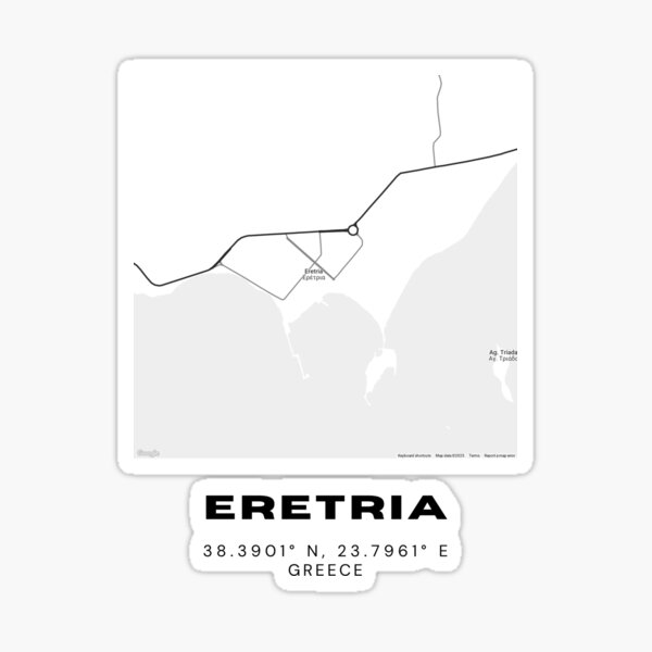 Item preview, Minimalist Black & White Eretria, Greece City Map designed and sold by RM-Journey.