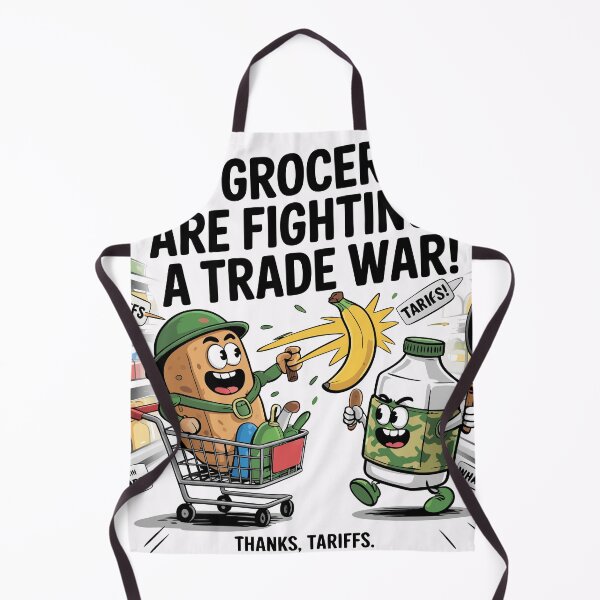 Item preview, Funny Inflation Shirt | My Groceries Are Fighting a Trade War Tee | Anti-Tariff Political Cartoon T-Shirt for Shoppers designed and sold by SSD-.