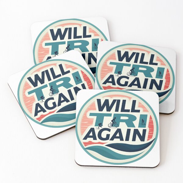 Item preview, Will TRI Again – Triathlon Sticker for Endurance Addicts & Finish Line Fanatics. designed and sold by Triathlongram.