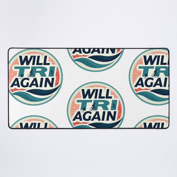 Item preview, Will TRI Again – Triathlon Sticker for Endurance Addicts & Finish Line Fanatics. designed and sold by Triathlongram.