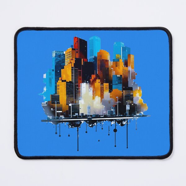 Item preview, Retro Watercolors: Abstract Cityscape on Canvas designed and sold by niksy.