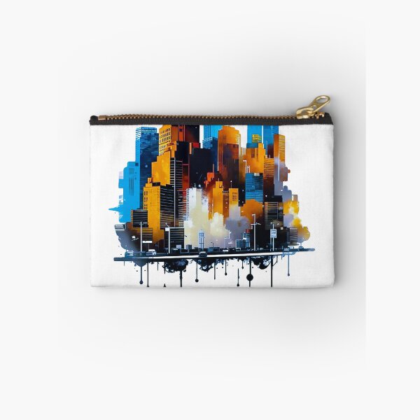 Item preview, Retro Watercolors: Abstract Cityscape on Canvas designed and sold by niksy.