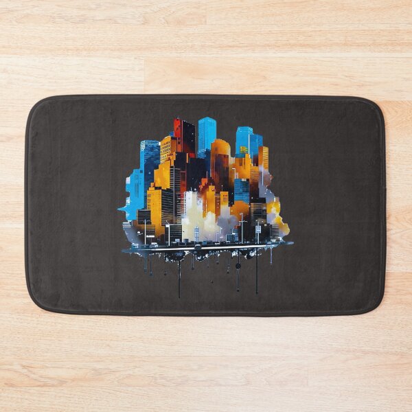 Item preview, Retro Watercolors: Abstract Cityscape on Canvas designed and sold by niksy.