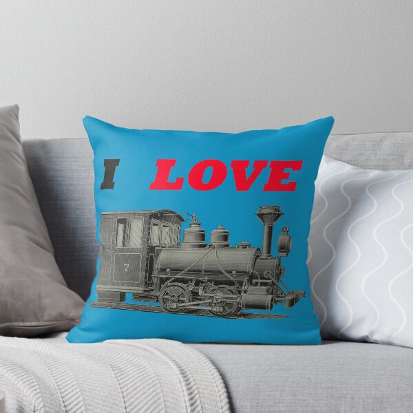 Item preview, Art by Mike Acrylic Linocut and digital, I Love Trains Train Railway Steam Locomotive designed and sold by allartbymike.