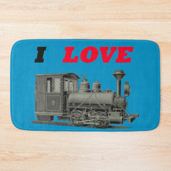 Item preview, Art by Mike Acrylic Linocut and digital, I Love Trains Train Railway Steam Locomotive designed and sold by allartbymike.