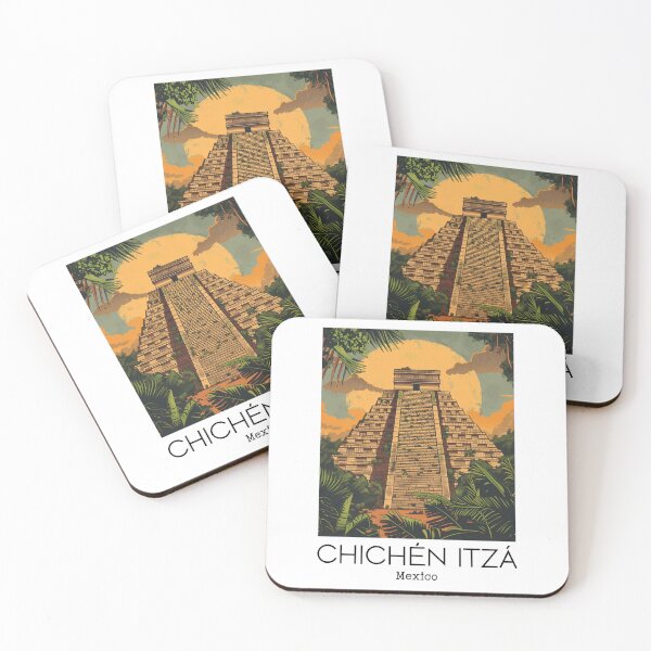 Item preview, A Vintage Travel Art of Chichén Itzá - Mexico designed and sold by GoodOldVintage.