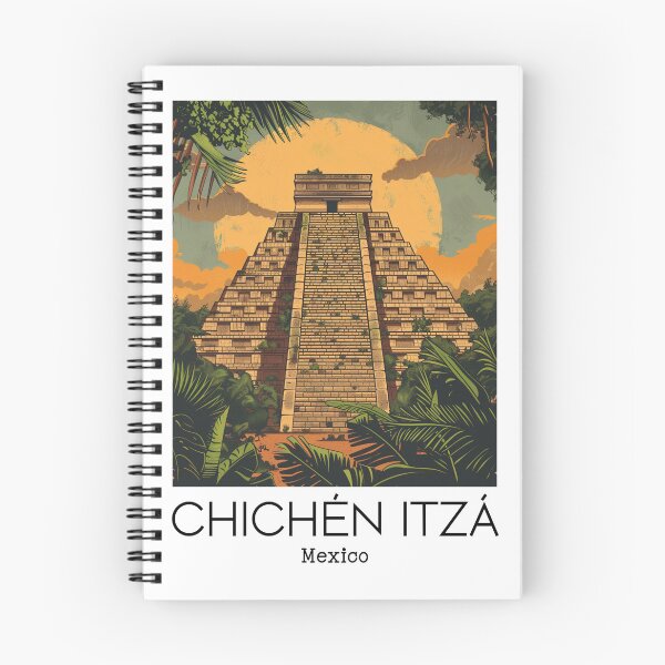 Item preview, A Vintage Travel Art of Chichén Itzá - Mexico designed and sold by GoodOldVintage.