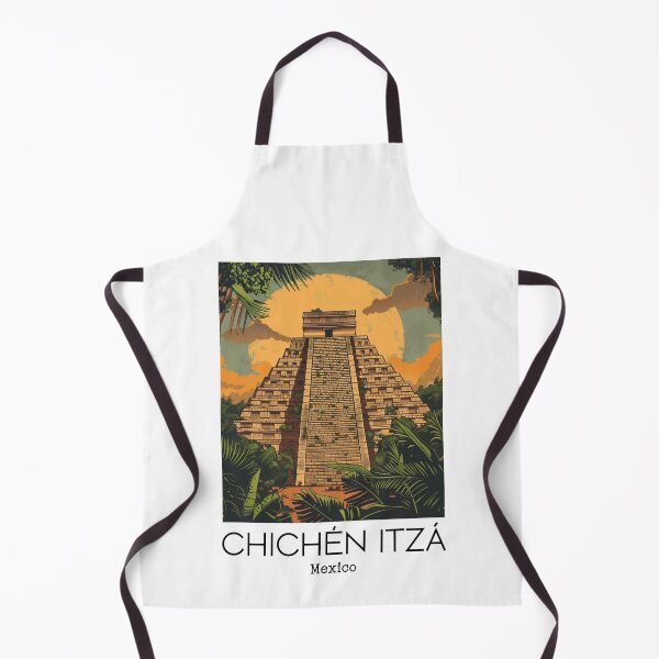 Item preview, A Vintage Travel Art of Chichén Itzá - Mexico designed and sold by GoodOldVintage.