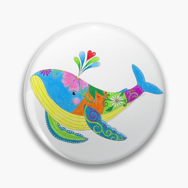 Item preview, Whale Love Flower Whale designed and sold by Choose2BHappy Designs by Leila.