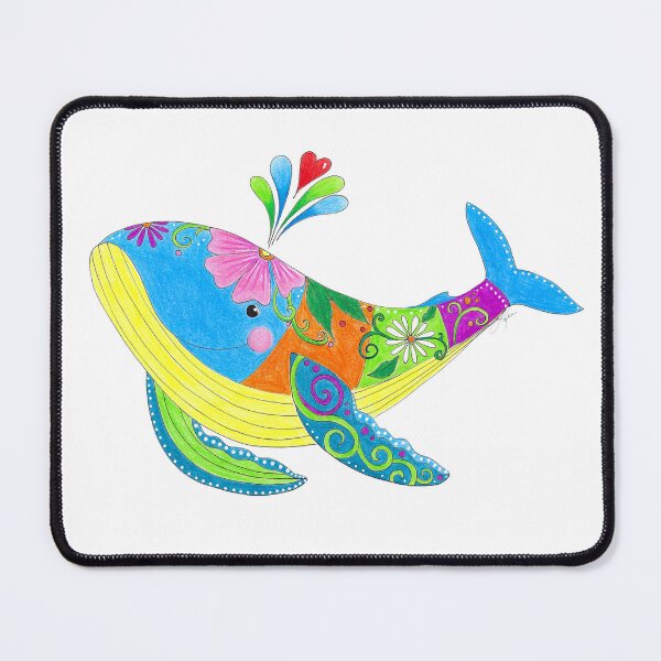 Item preview, Whale Love Flower Whale designed and sold by Choose2BHappy Designs by Leila.
