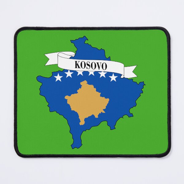 Item preview, kosovo flag map designed and sold by visual adventures.