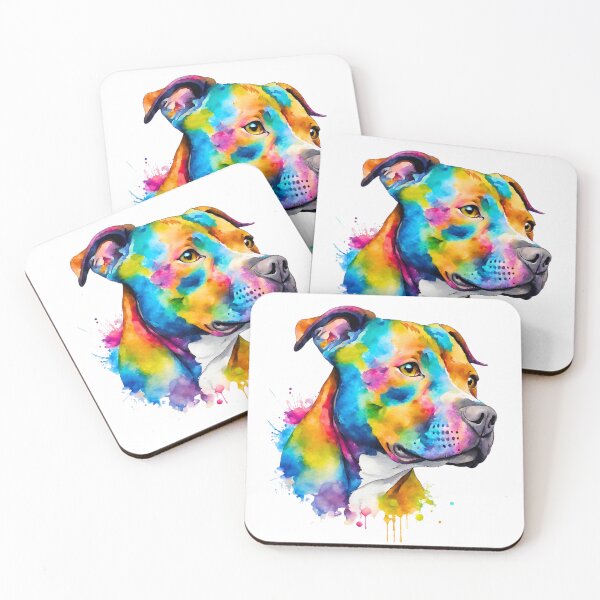 Item preview, Pitbull Terrier Watercolor Portrait designed and sold by Fredster1966.