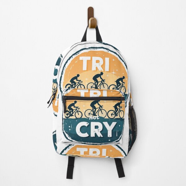 Item preview, Tri Not Cry – Funny Triathlon Sticker for Swim Bike Run Athletes designed and sold by Triathlongram.