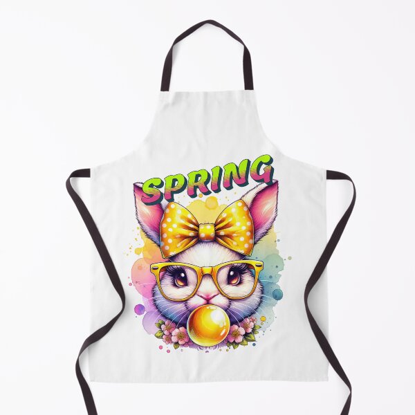 Item preview, Spring Bunny Chic — Cute Girl Bunny with Bubblegum and Yellow Glasses | Watercolor Spring T-Shirt designed and sold by MTeesGA.