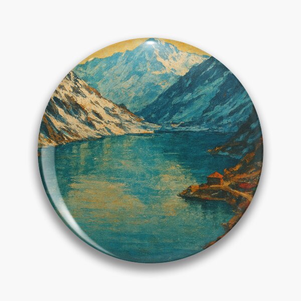 Item preview, Sunset Over Tsongmo Lake and Mountain Village designed and sold by Places On Earth.