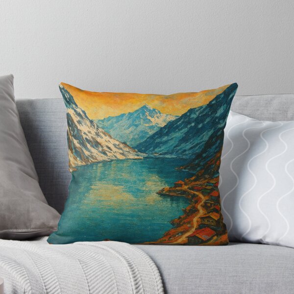 Item preview, Sunset Over Tsongmo Lake and Mountain Village designed and sold by Places On Earth.