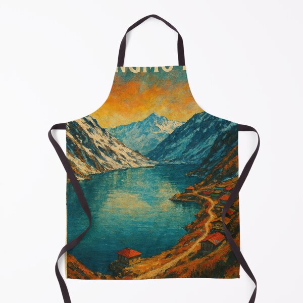 Item preview, Sunset Over Tsongmo Lake and Mountain Village designed and sold by Places On Earth.