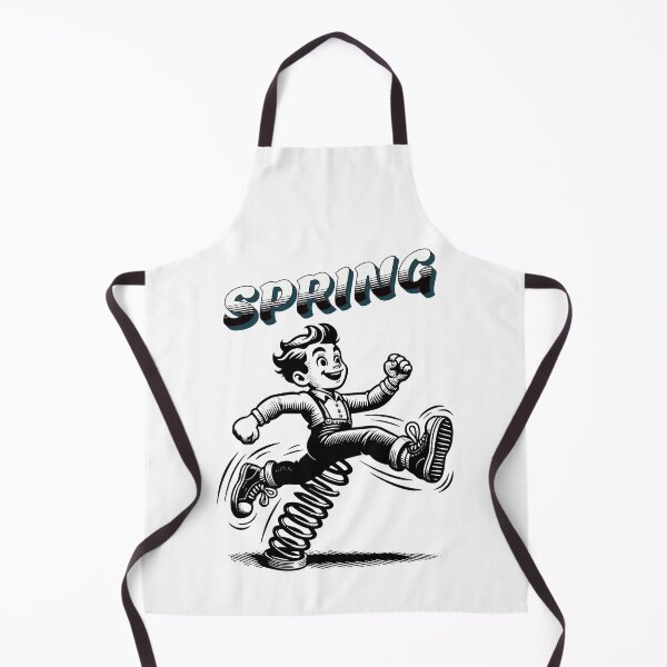 Item preview, Spring in His Step — Retro Black & White Man in Mid-Stride | Playful Vintage Spring T-Shirt designed and sold by MTeesGA.