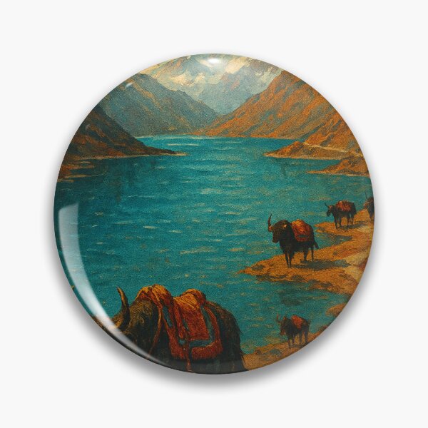 Item preview, Yaks Grazing Along Tsongmo Lake in Sikkim designed and sold by Places On Earth.