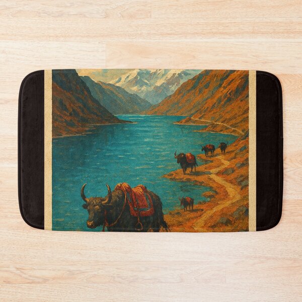 Item preview, Yaks Grazing Along Tsongmo Lake in Sikkim designed and sold by Places On Earth.