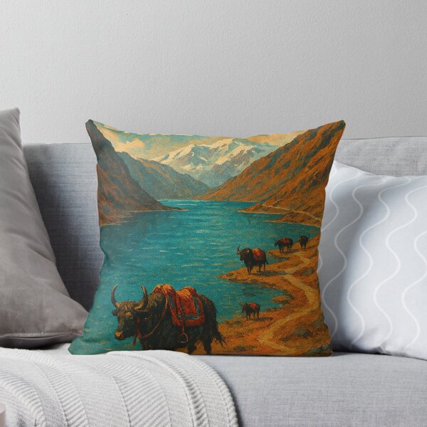 Item preview, Yaks Grazing Along Tsongmo Lake in Sikkim designed and sold by Places On Earth.