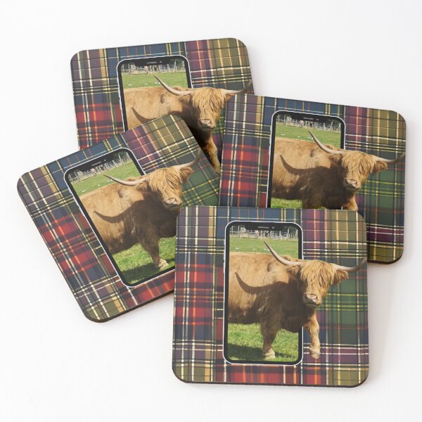 Item preview, Tartan Coo - Highland Cow Meets Tech designed and sold by The Sandy Design Store.