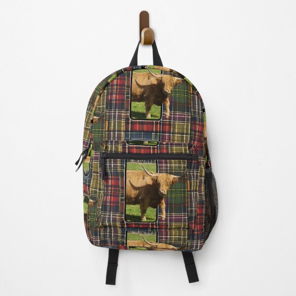 Item preview, Tartan Coo - Highland Cow Meets Tech designed and sold by Sandy's Cheeky Studio.