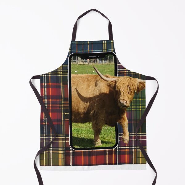 Item preview, Tartan Coo - Highland Cow Meets Tech designed and sold by The Sandy Design Store.