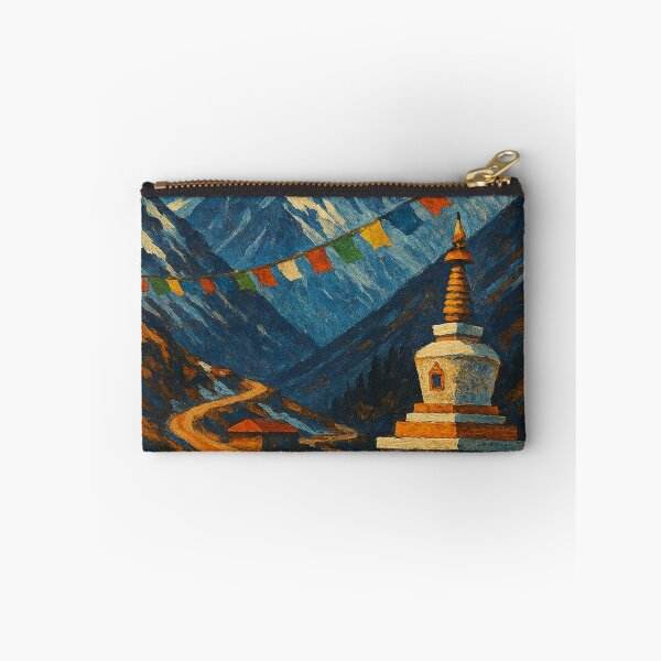 Item preview, Nathula Pass with Himalayan Peaks and Buddhist Chorten designed and sold by Places On Earth.