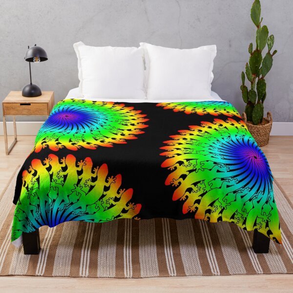 Item preview, Psychedelic Rainbow Gecko Flower designed and sold by SBVillard.
