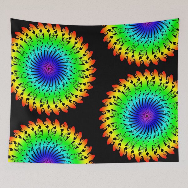 Item preview, Psychedelic Rainbow Gecko Flower designed and sold by SBVillard.