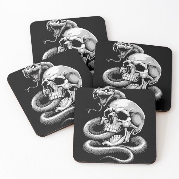 Item preview, Skull and snake designed and sold by deathanarchy.