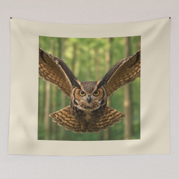 Item preview, Great Horned Owl in Flight designed and sold by BackgroundND.