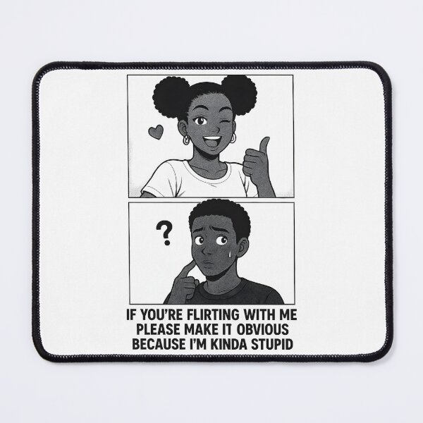 Item preview, Confused Anime Boy Afro Puff Girl | Funny Flirting Manga Style T-Shirt designed and sold by HoneyNutCrisis.