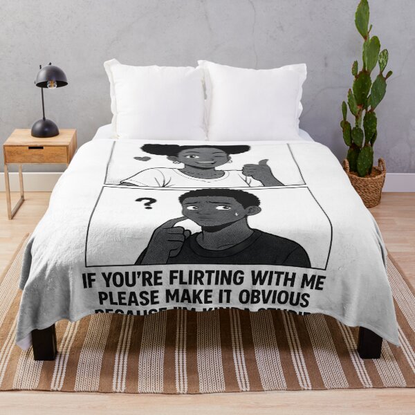 Item preview, Confused Anime Boy Afro Puff Girl | Funny Flirting Manga Style T-Shirt designed and sold by HoneyNutCrisis.