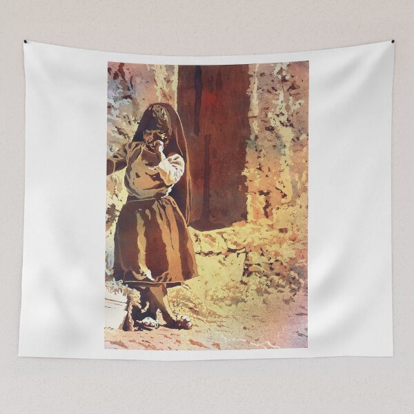 Item preview, Watercolor painting of traditionally dressed girl on Isla Amantani in Lake Titicaca- Peru (South America). designed and sold by rfoxphoto.