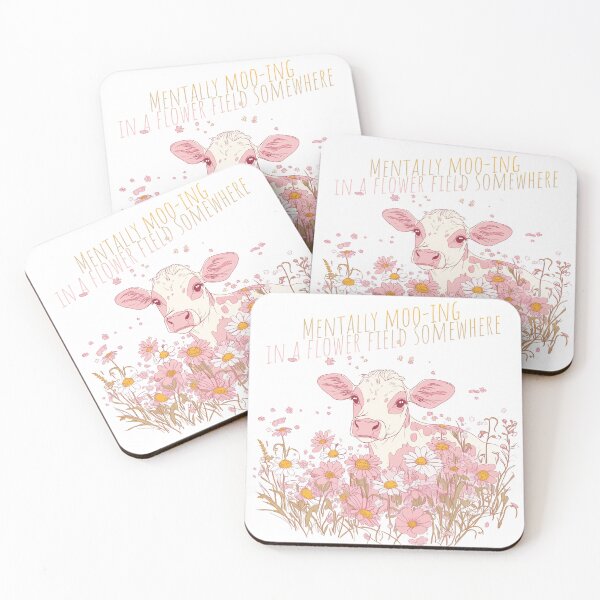 Item preview, Cow Mentally Moo-ing in a Flower Field | Anti-social Anxiety Memes and Silly Cute Animal Stickers Tees, Shirts and Decor designed and sold by Envision Designs.