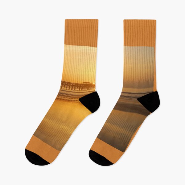 Item preview, Coastal Sunrise with Pier Silhouette  designed and sold by Maryna Gumenyuk.