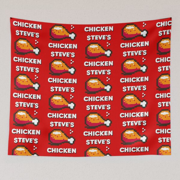 Item preview, Steve’s Chicken | Retro Pixel Logo | Bold Game-Inspired Merch designed and sold by PickledjoArt.