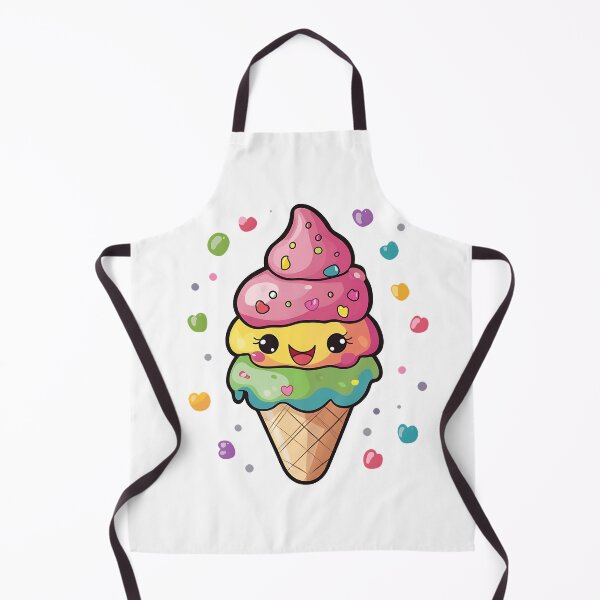 Item preview, Cute Rainbow Kawaii Ice Cream Cone designed and sold by MMAR-Designs.