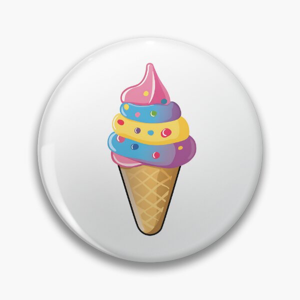 Item preview, Cute Rainbow Multi-colored Ice Cream Cone designed and sold by MMAR-Designs.