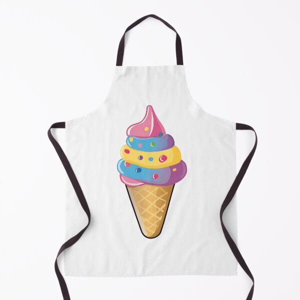 Item preview, Cute Rainbow Multi-colored Ice Cream Cone designed and sold by MMAR-Designs.