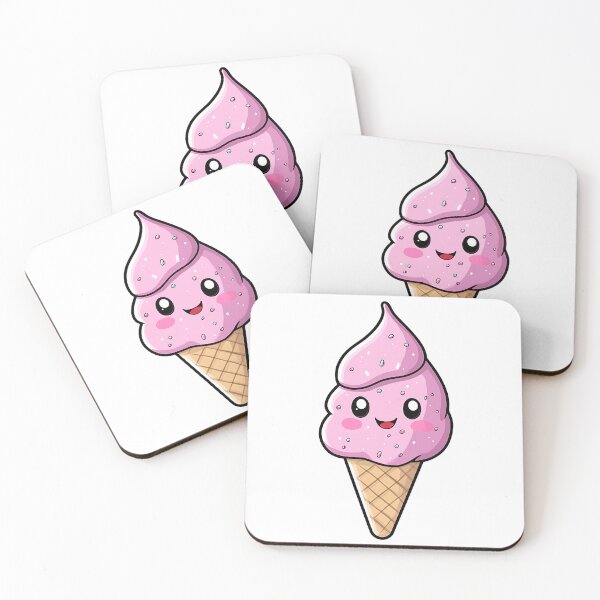 Item preview, Cute Pink Kawaii Ice Cream Cone designed and sold by MMAR-Designs.