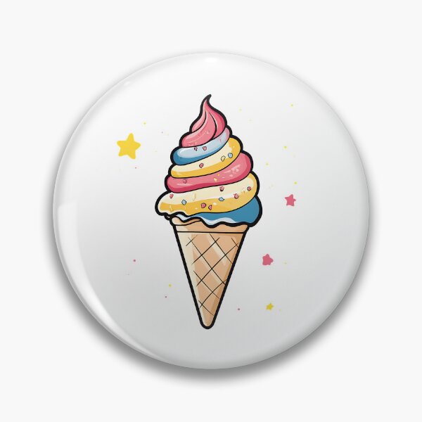 Item preview, Cute Rainbow Multi-colored Ice Cream Cone designed and sold by MMAR-Designs.