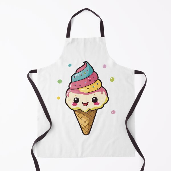 Item preview, Cute Kawaii Rainbow Multi-colored Ice Cream Cone designed and sold by MMAR-Designs.