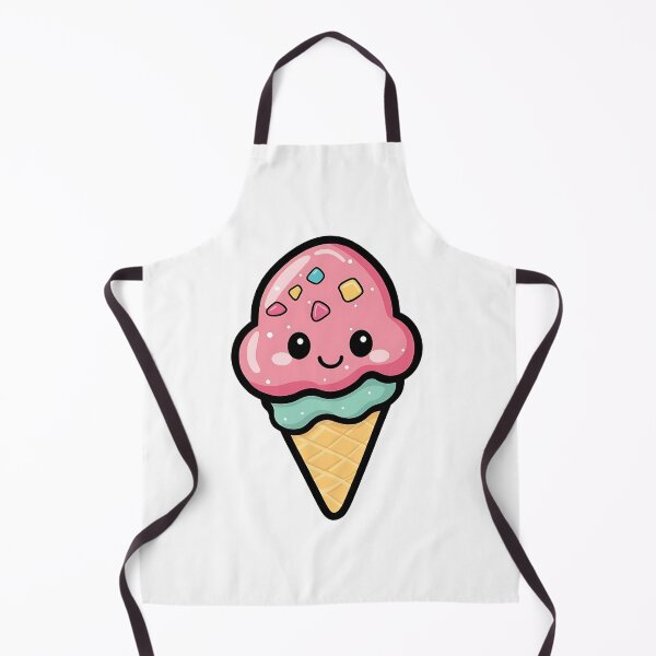 Item preview, Cute Kawaii Rainbow Multi-colored Ice Cream Cone designed and sold by MMAR-Designs.