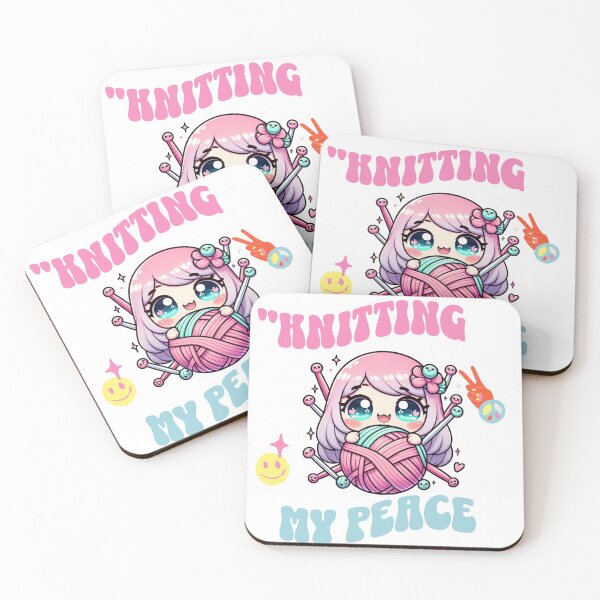 Item preview, Knitting My Peace – Kawaii mindful design for knitters who knit with calm and joy designed and sold by JenniferCreaArte .