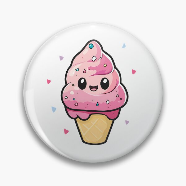Item preview, Cute Kawaii Rainbow Multi-colored Ice Cream Cone designed and sold by MMAR-Designs.